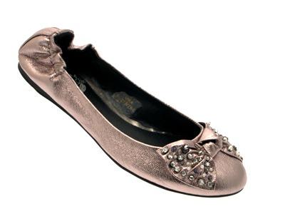 metallic ballet pumps